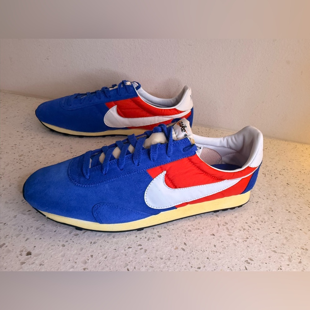 Nike Blue and Red Men's Shoes